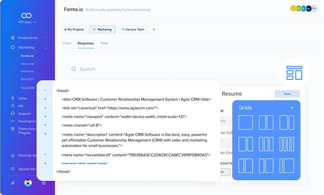 ตัวสร้างแบบฟอร์มส่งอีเมล: form.io