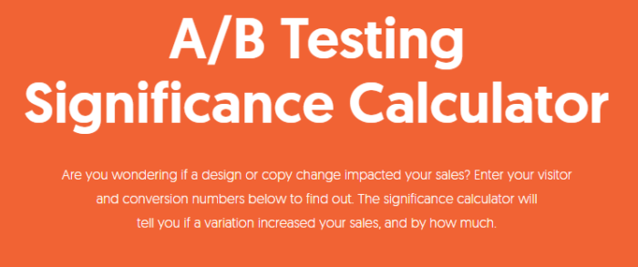 Calculateur d'importance des tests A/B.