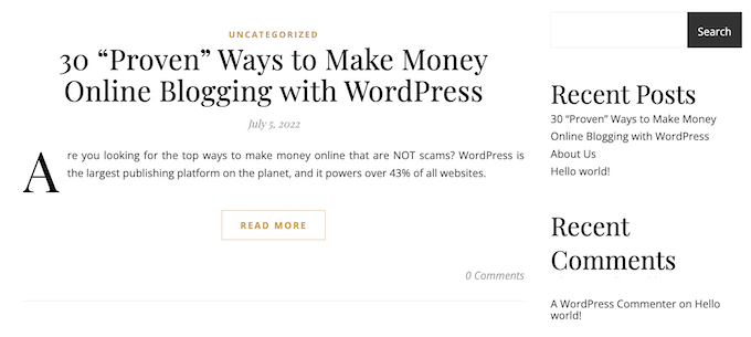 كتلة WordPress More