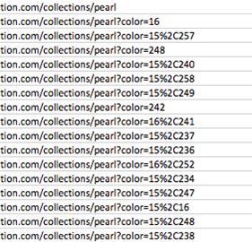 Beispiel für Duplicate Content in E-Commerce-Shops.