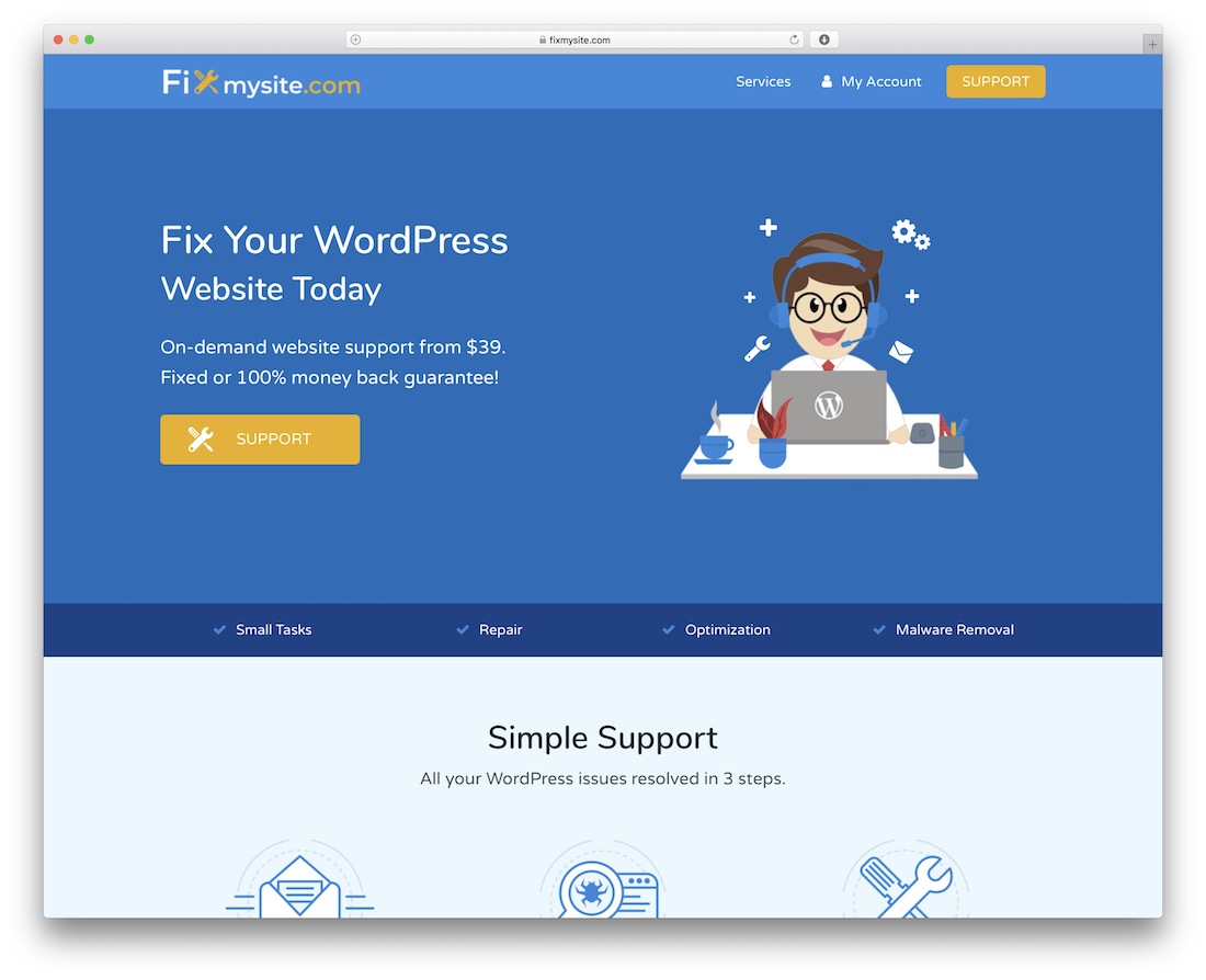 修复我的网站 wordpress 维护服务