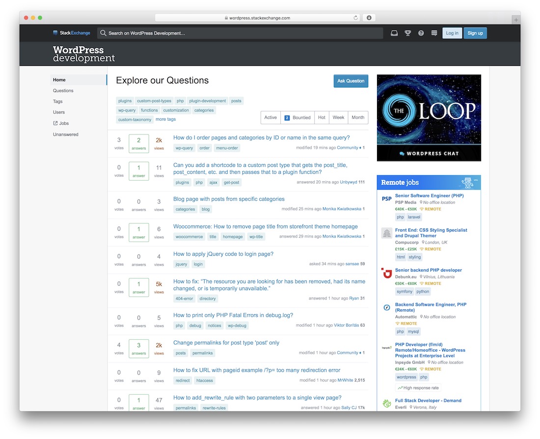 stackexchange wordpress 开发论坛