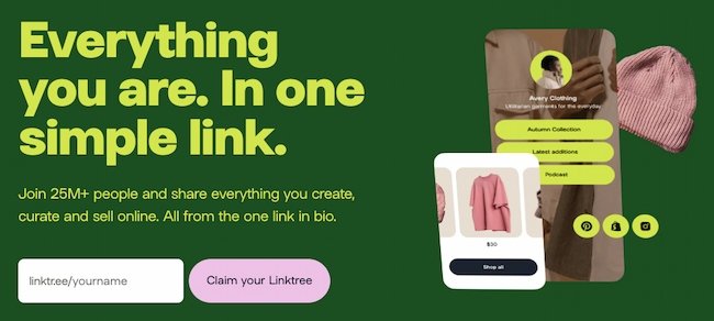 “Apa itu formulir web?” dijawab oleh contoh ini dari Linktree.