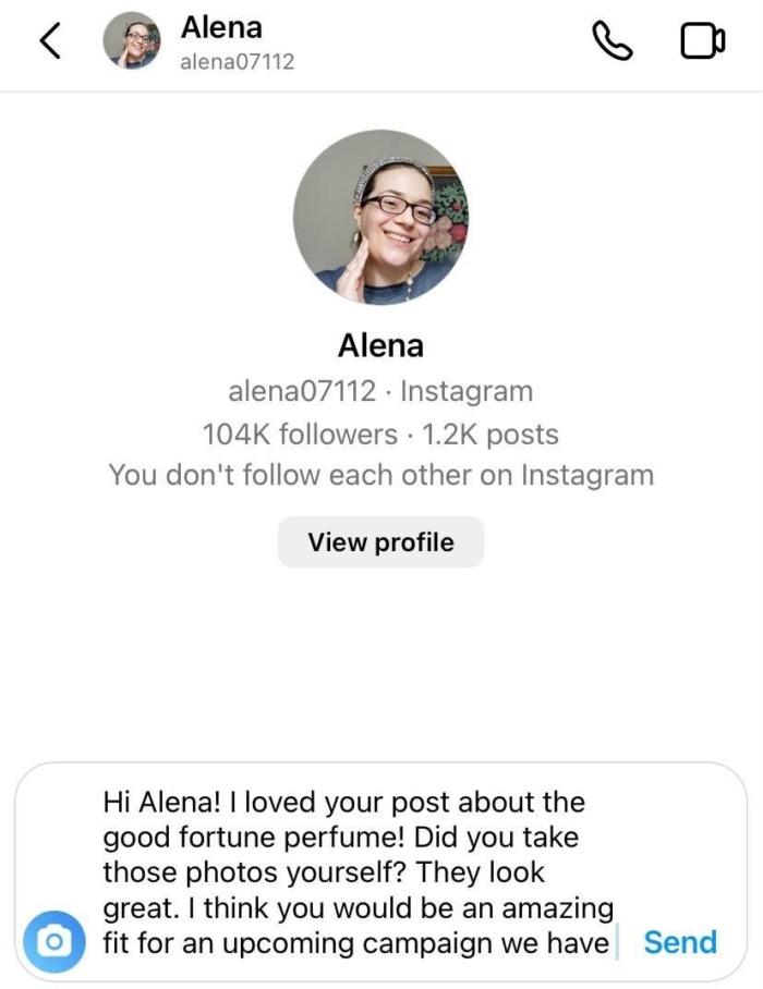 インスタグラムのダイレクトメッセージ