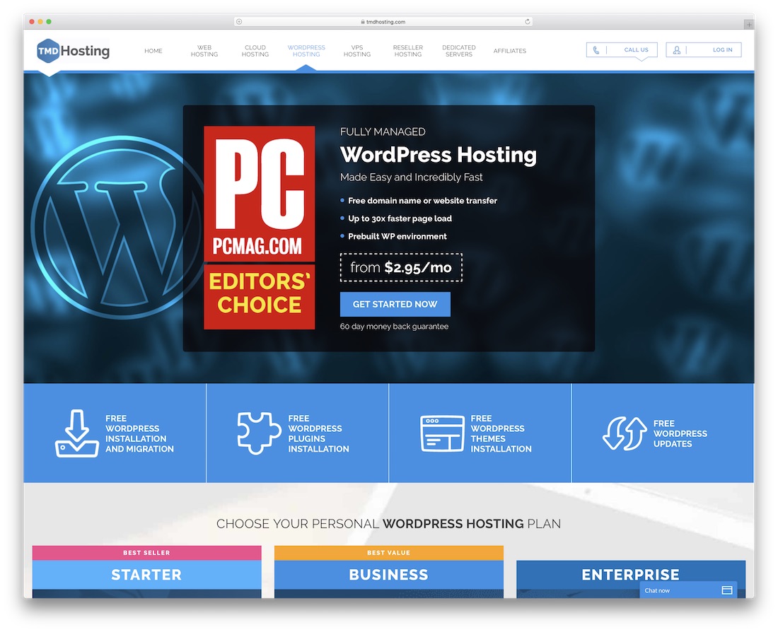 WordPress の tmdhosting