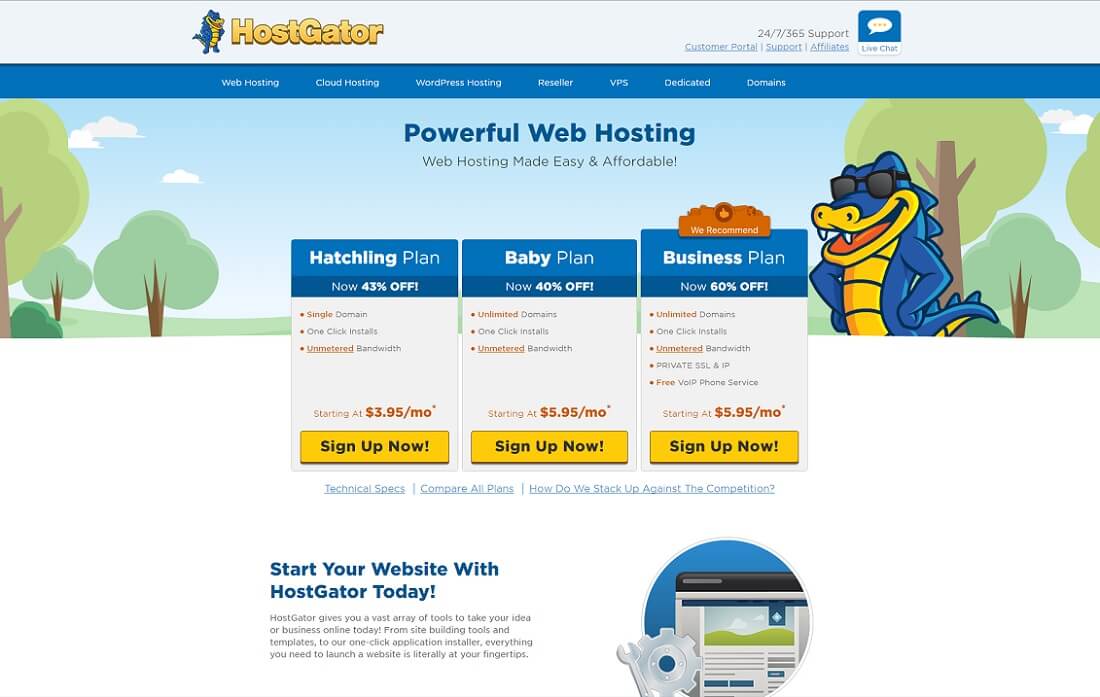 hébergement de plusieurs domaines hostgator