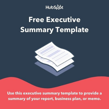 modèle de résumé exécutif de hubspot