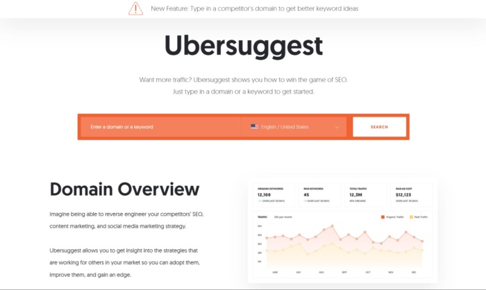 Strona główna Ubersuggest.