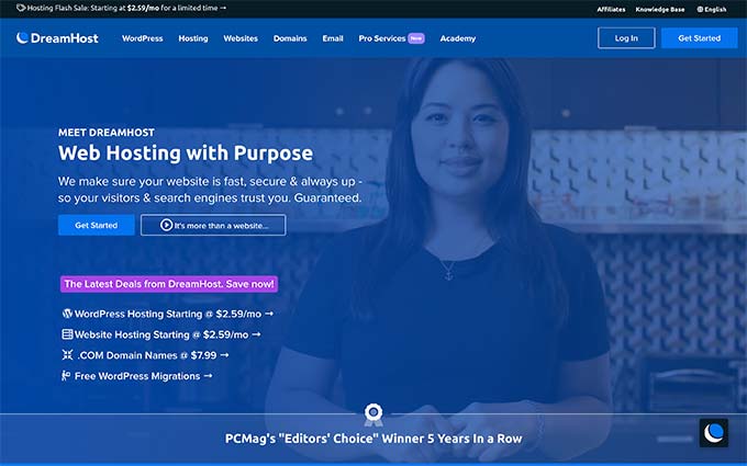 DreamHost Web Barındırma
