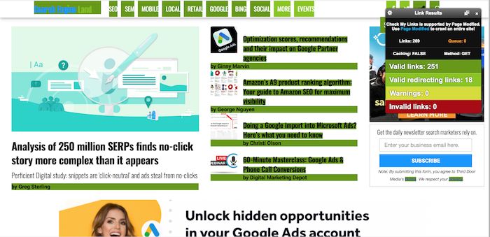 Periksa alat ekstensi Chrome SEO Link Saya yang menyoroti tautan dalam sebuah pos.