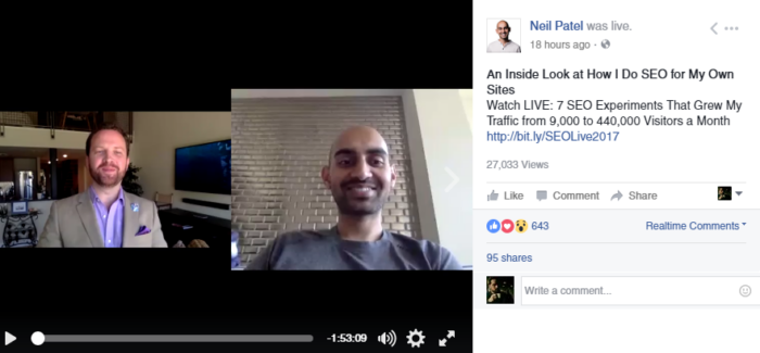 أعد استخدام محتوى المدونة باستخدامه في Facebook Lives أو العروض التقديمية عبر الويب.