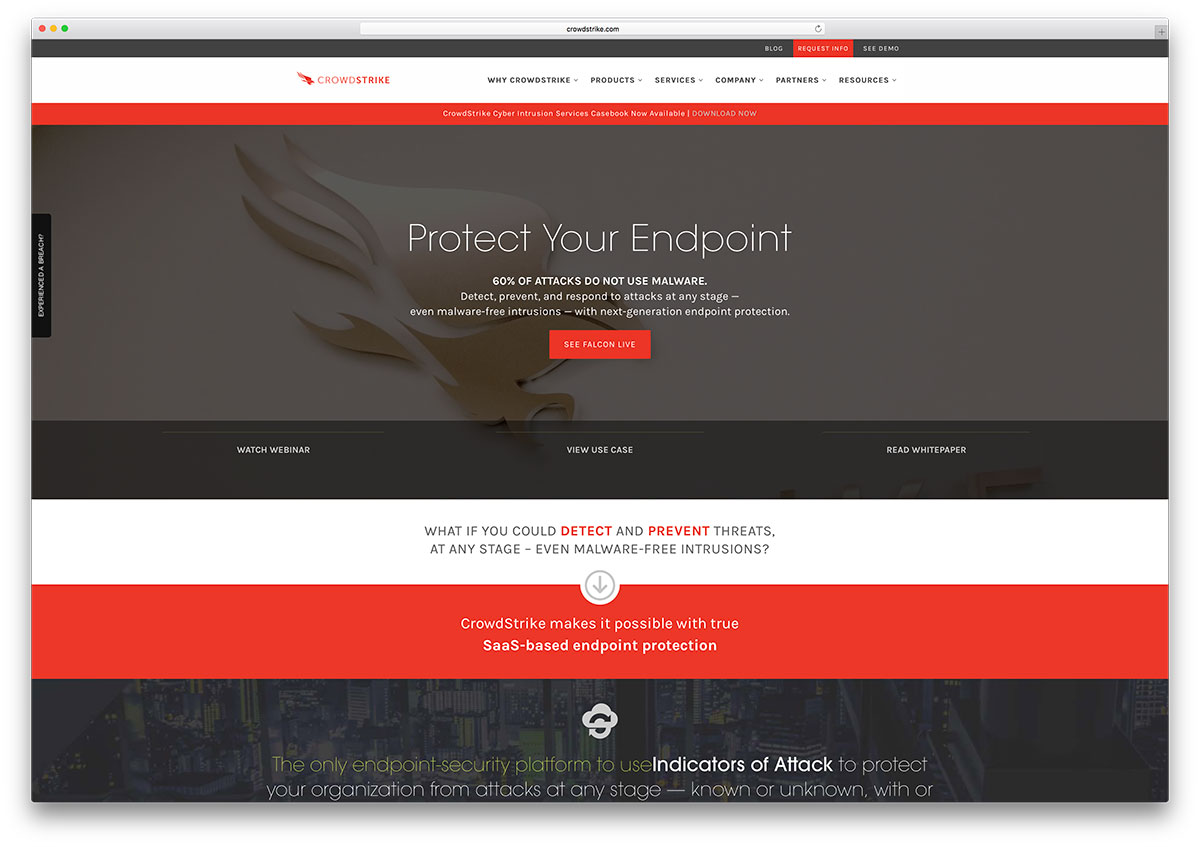 crowdstrike-layar penuh-wbsite-dengan-visual-komposer