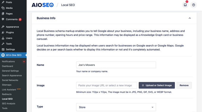 Информация о компании будет отображаться в результатах поиска Google