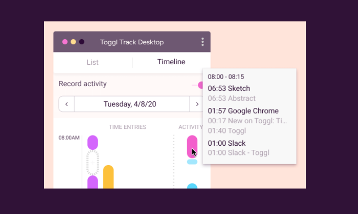 Toggle Track adalah perangkat lunak pelacakan waktu yang sangat baik untuk meminta pertanggungjawaban anggota tim.