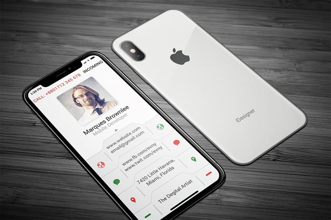 iPhone X 명함