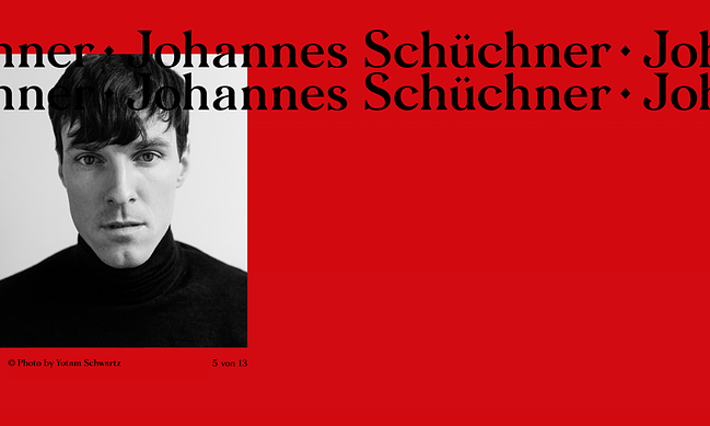 cele mai bune exemple de site-uri web personale: johaness schuchner