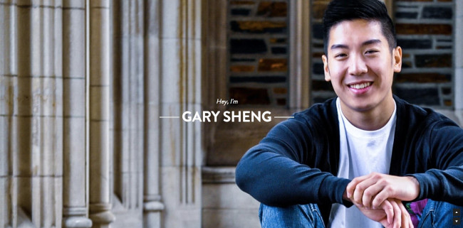 Exemple de site-uri web personale: Gary Sheng