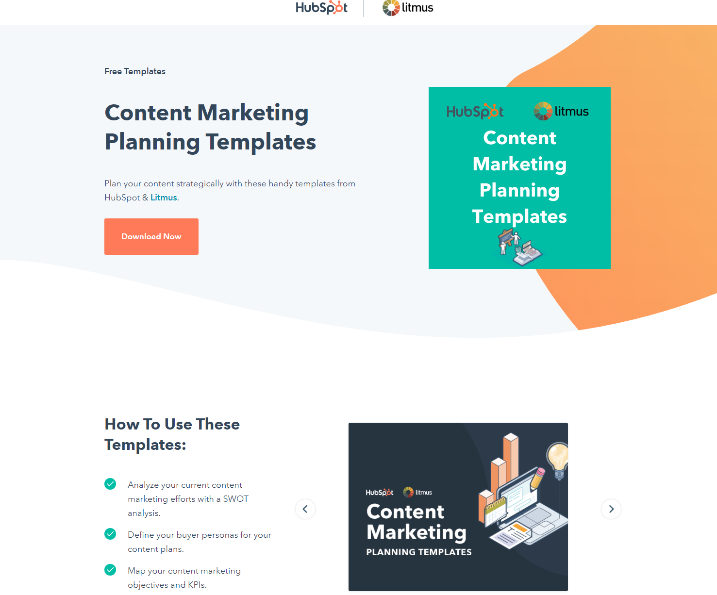 เทมเพลตการวางแผนเนื้อหาฟรีของ HubSpot