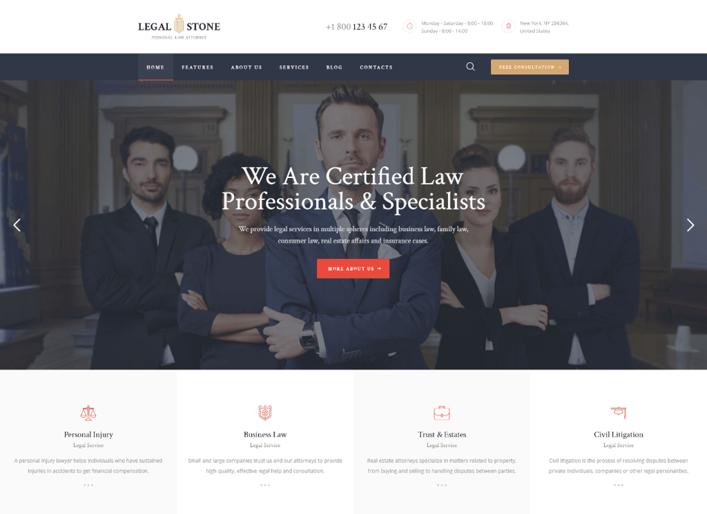 Legal Stone - 弁護士と弁護士の WordPress テーマ