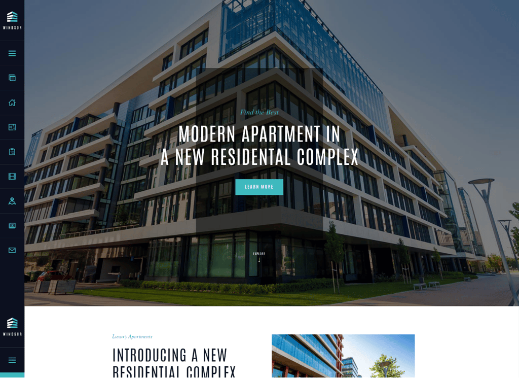 Windsor - Complexo de Apartamentos / Tema WordPress de Propriedade Única