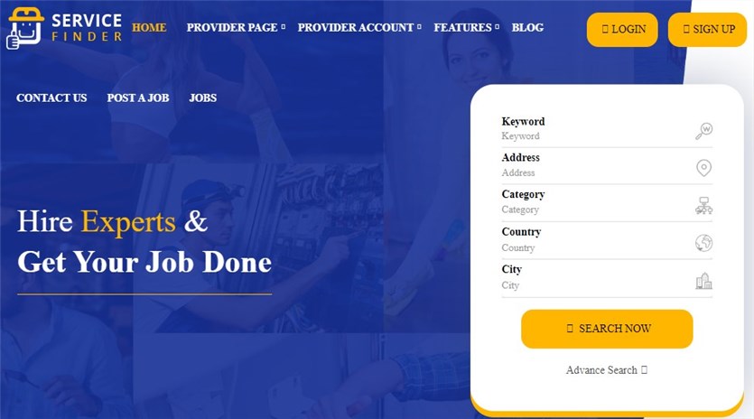 WordPress 디렉토리에 대한 서비스 파인더 최고의 테마