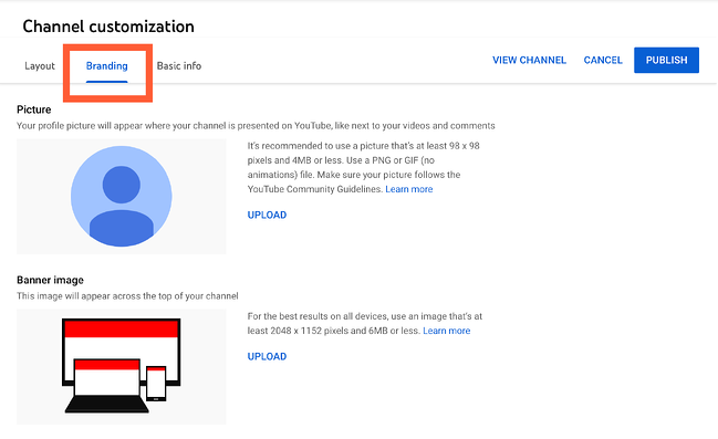 如何在 YouTube 頻道上自定義品牌