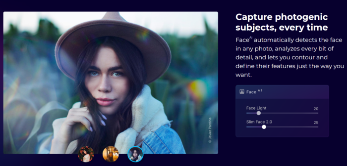 Luminar AI は、写真を強化する AI ポートレート、または Face AI を提供します。