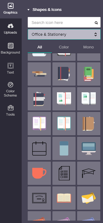 Piktochart は、画像編集用の高品質のグラフィックを提供します。