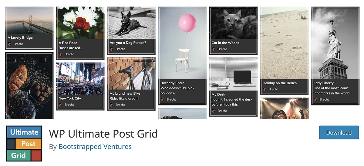 Complemento de cuadrícula de WordPress WP Ultimate Post Grid