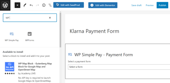 إضافة كتلة دفع بسيطة WP