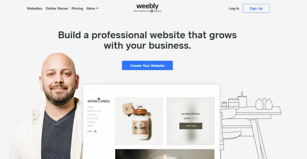 9 najlepszych alternatyw i konkurentów BigCommerce (październik 2022) 10 weebly-site-builder
