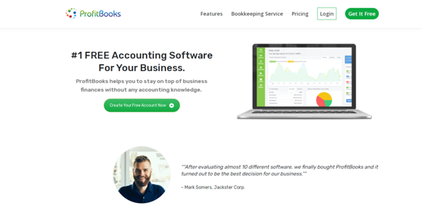 Page de destination de Profitbooks