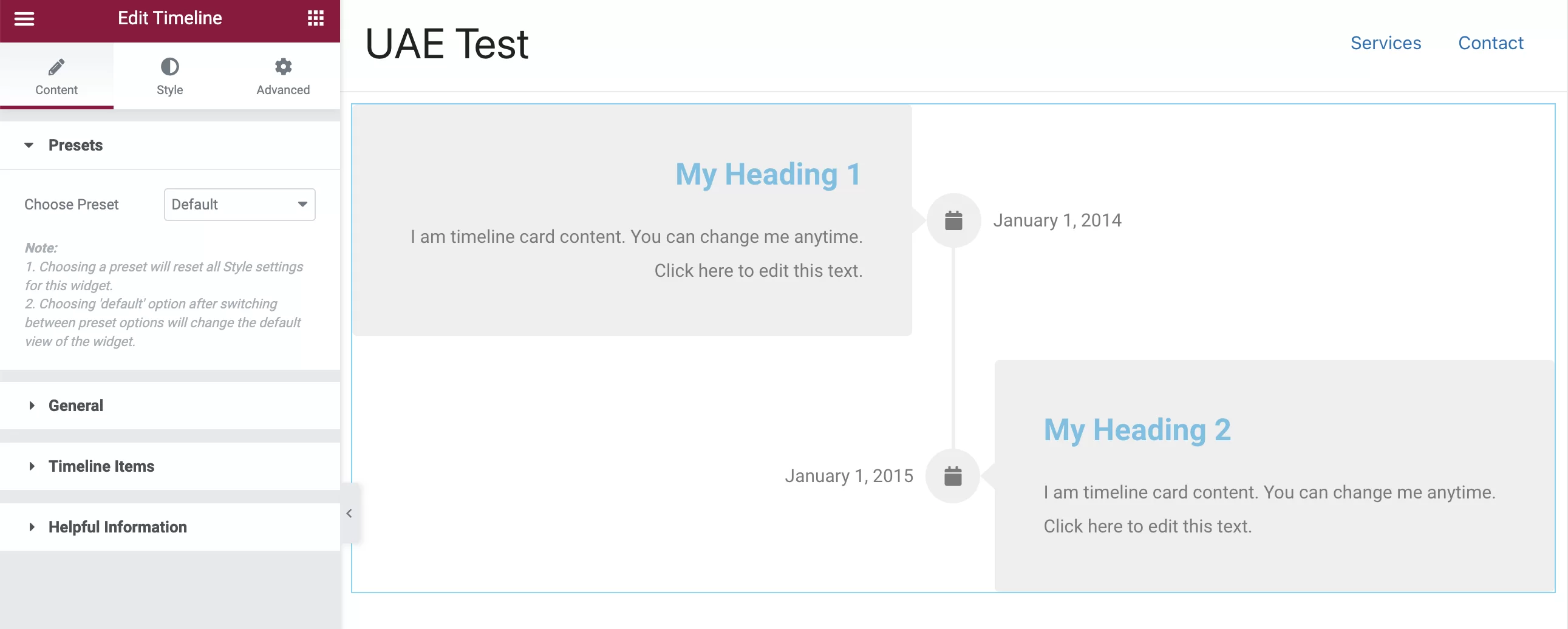 Ultimate Addons pentru Elementor include un widget pentru crearea unei cronologie.