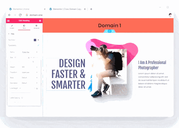 Folosind instrumentul „Copiere și lipire între site-uri” de la Ultimate Addons pentru Elementor.