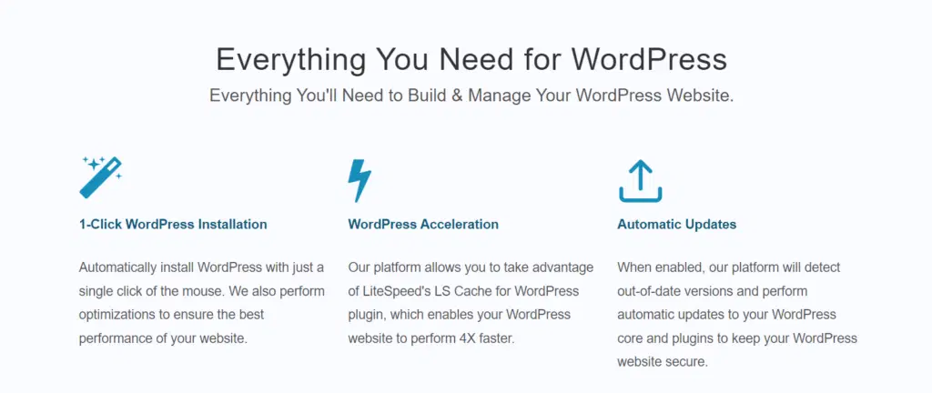Il miglior hosting WordPress per principianti 2022: i 7 migliori host rispetto a 6 Greengeeks wordpress hosting features