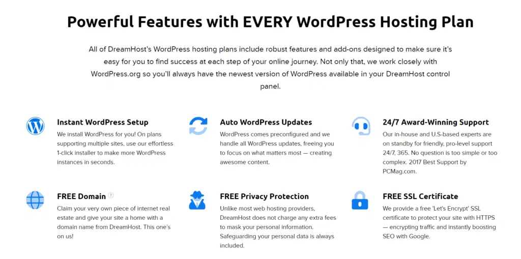 Il miglior hosting WordPress per principianti 2022: i 7 migliori host a confronto 3 DreamHost WordPress Features