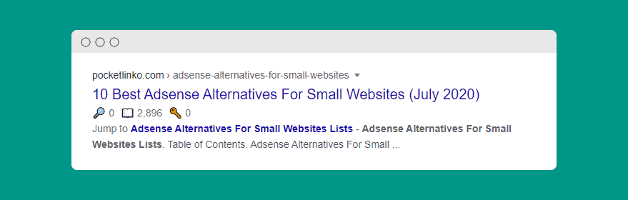 26+Elenchi di controllo per post sul blog nascosti per dominare il tuo concorrente 3 google perfect SEO TITLE EXAMPLE
