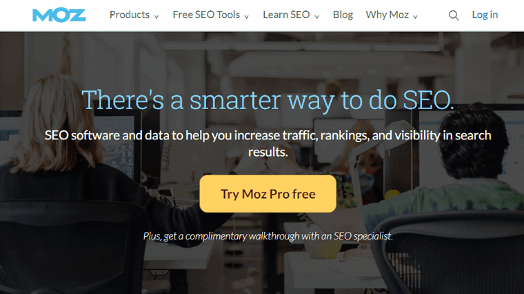 Software Moz SEO para aumentar o tráfego