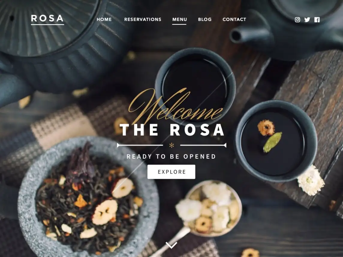 Rosa2 Lite موضوع وورد كوفي شوب