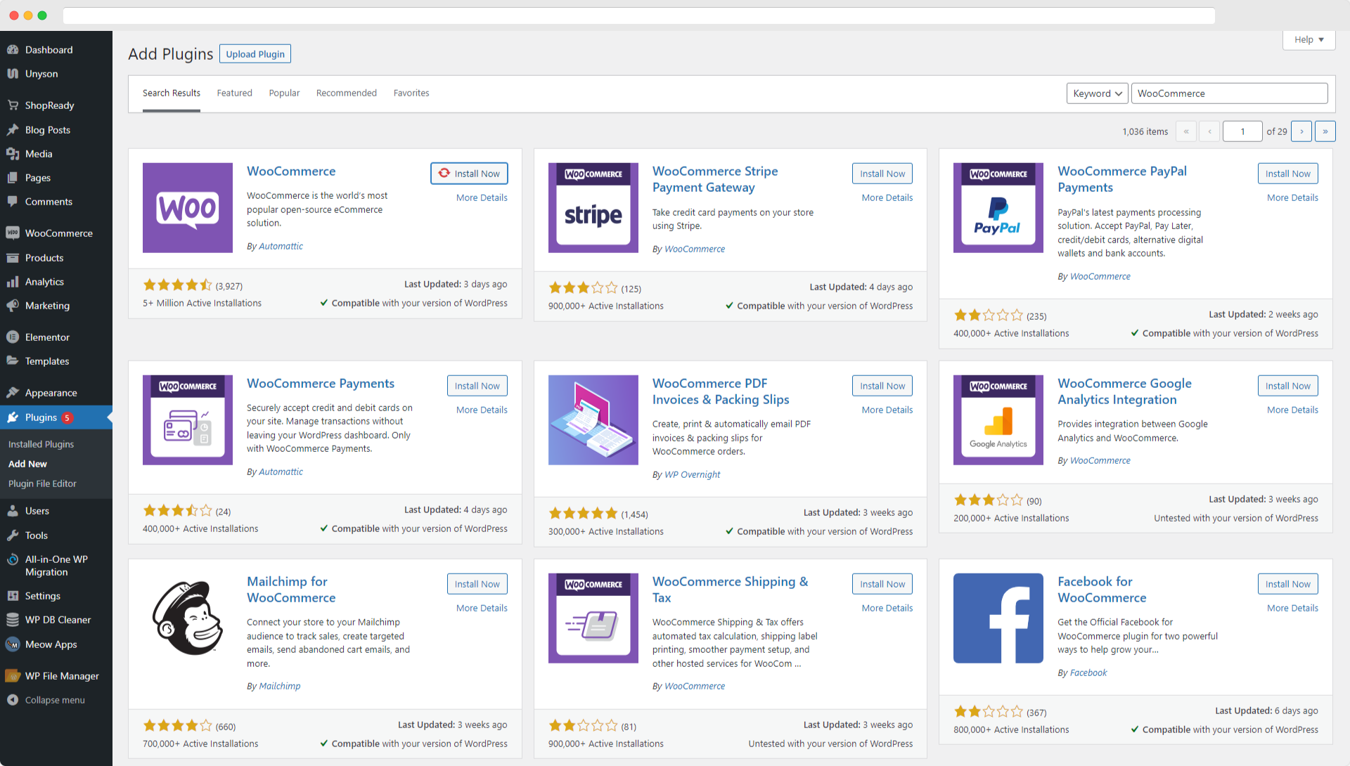 Painel do WordPress