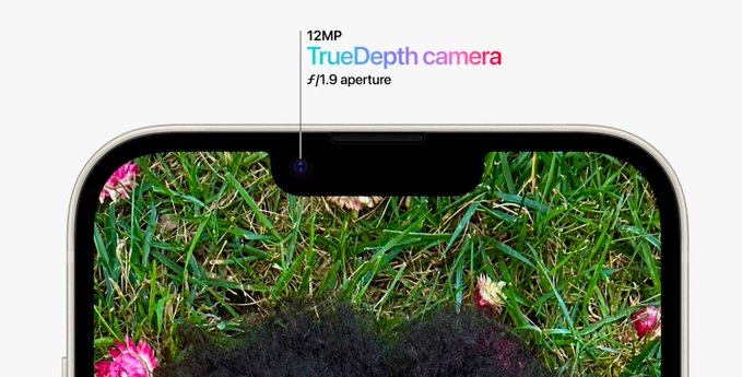 Câmera de 12 megapixels com capacidade TrueDepth e abertura f1.9