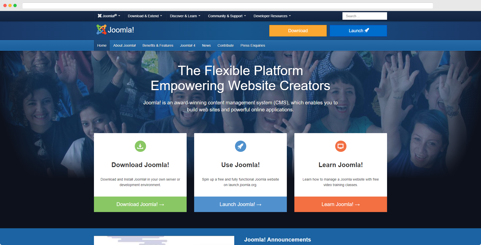 Sistemul de management al conținutului (CMS) Joomla
