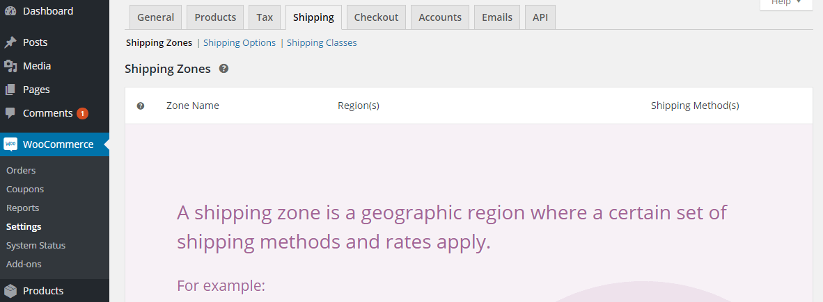 WooCommerce Shipping: โซนการจัดส่งสินค้า