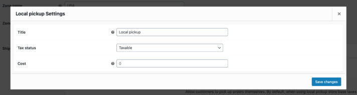 إعدادات الالتقاط المحلي لـ WooCommerce