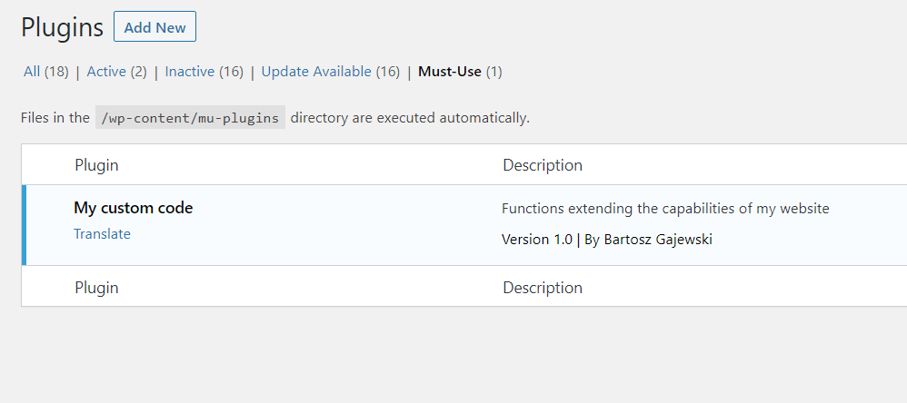 Plugin de utilizare obligatorie în WordPress cu informații suplimentare