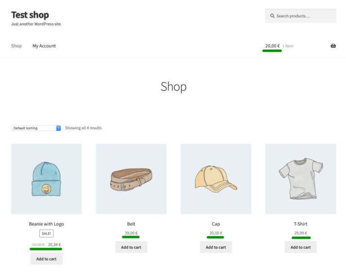 Boutique WooCommerce en devise EUR
