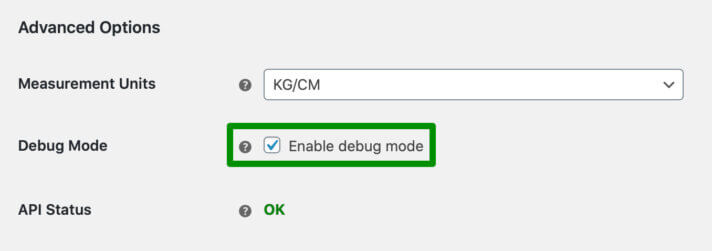 Plug-in UPS Live Rates - Activation du mode de débogage