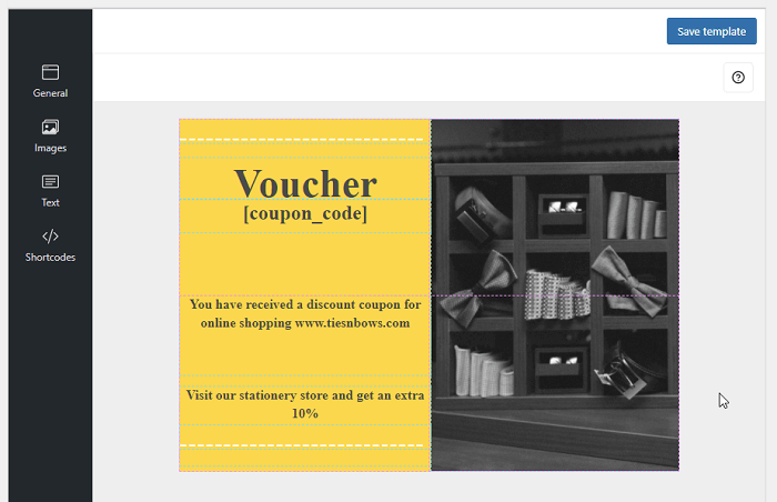 حزمة قسيمة هدية Woocommerce للاختلافات