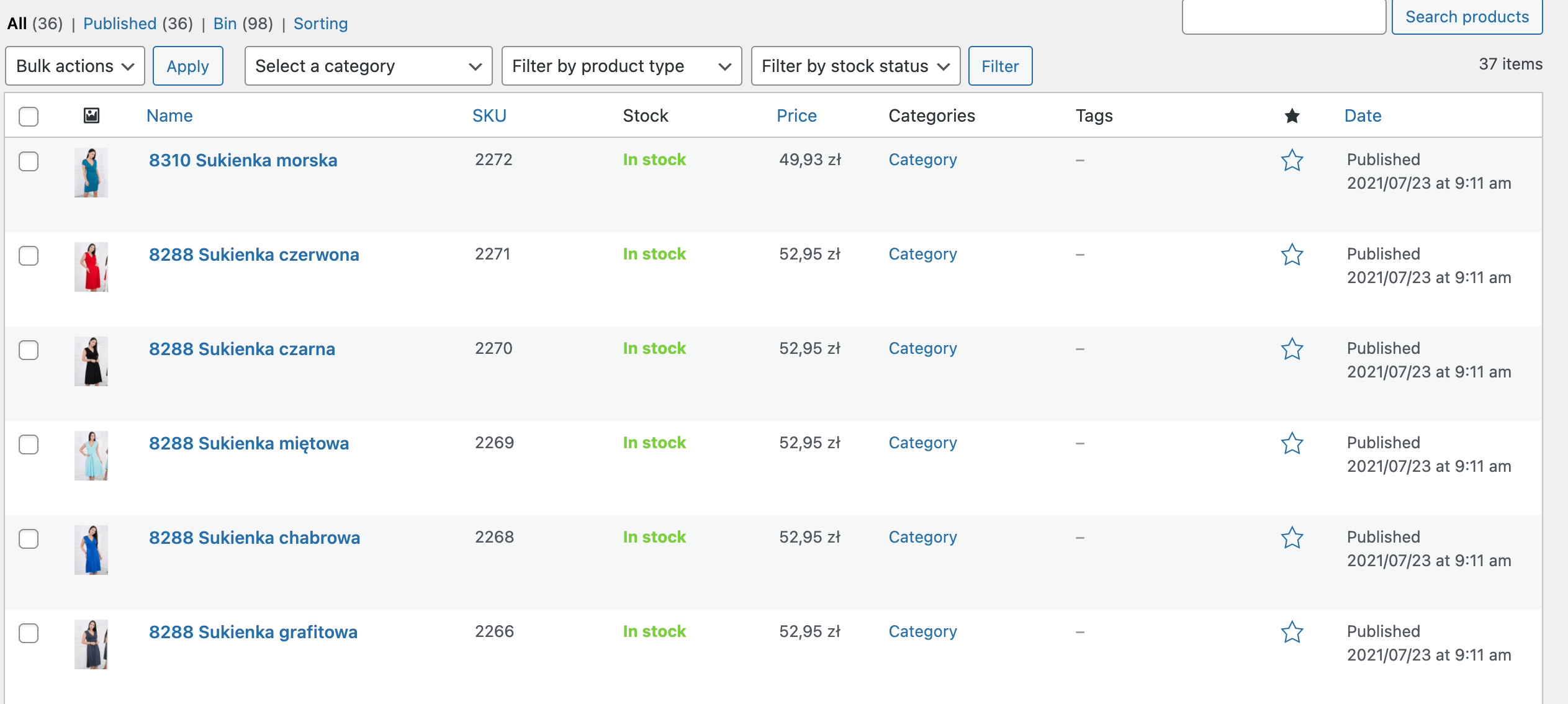 在 WooCommerce 中导入产品直销