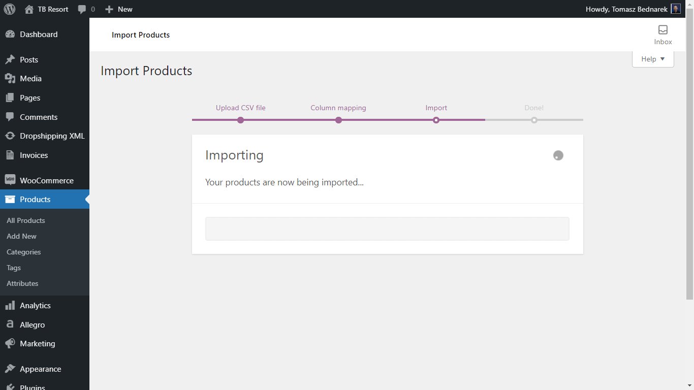 Produk Impor WooCommerce - mengimpor